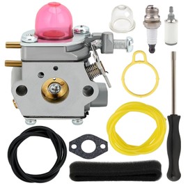 Wellsking TB32EC Carburetor for Troy-Bilt Weed Eater TB80EC YM21CS TB21EC TB22EC TB2040XP TB22 2 Cycle String Trimmer Craftsman 27CC Weed Eater Replacement for WT-973 753-06190