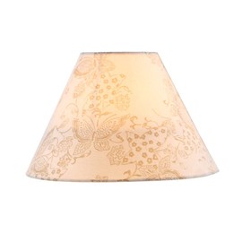 Aspen Creative 58758, Empire Uno Lamp Shade, Cream & Light Brown, 4" Top x 10" Bottom x 7" Slant Height, Slip UNO 33mm