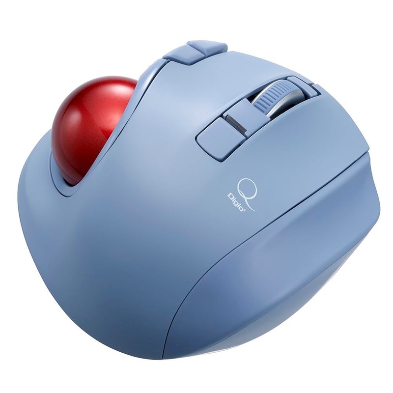 Nakabayashi MUS-TRLF224BL Small Wireless Quiet 5 Button Laser Thumb Trackball