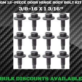 GM Replacement 1967-1972 Jimmy Blazer Suburban Truck DOOR HINGE Body Bolts 3/8-16 X 1 3/16" GMC