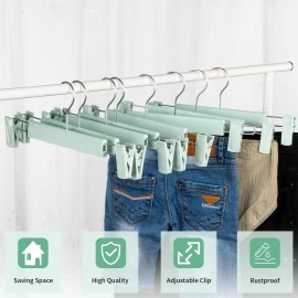 Lamitocs 10 Pack Skirt HangersPants Hangers with Clips360 ° Swivel Hooks