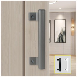 KAFENDA 8 inch Aluminum Alloy Sliding Door Handle Balcony Glass Door Handle Bathroom Cabinet Door Handle Garden Door Handle Warehouse Door Modern Metal Handle (Gray)