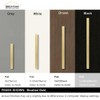QOGRISUN 5-Pack Solid Brass Cabinet Pulls, Gold Square Drawer Handles,