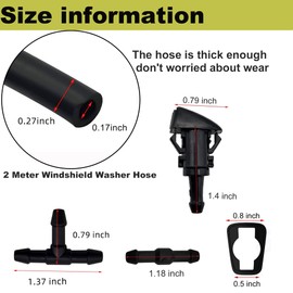 Windshield Washer Nozzles Kit-Windshield Washer Sprayer Nozzle Replacement for Chrysler, Dodge, Jeep, Ram.Replaces OEM # 4805742AB, 5116079AA