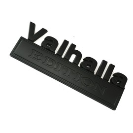 1pc Big Size Vikings Valhalla Edition Auto Emblems Truck Badge 3D Car Bumper Sticker Valhalla Edition Emblem 3D Badges Decals Car Replacement, Viking Seasons (Matte Black)
