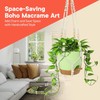 Macrame Plant Hangers for Indoor and Outdoor Use, Set of