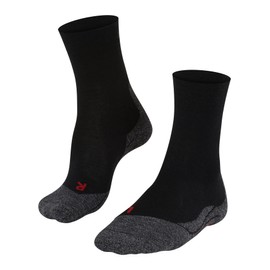 FALKE ESS Trekking TK2 Sensitive socks, 1 pair, UK size 8-9 (EU 42-43), Black, polypropylene mix - Sweat wicking, fast drying, extra cushioning at key pressure points for maximum impact absorption