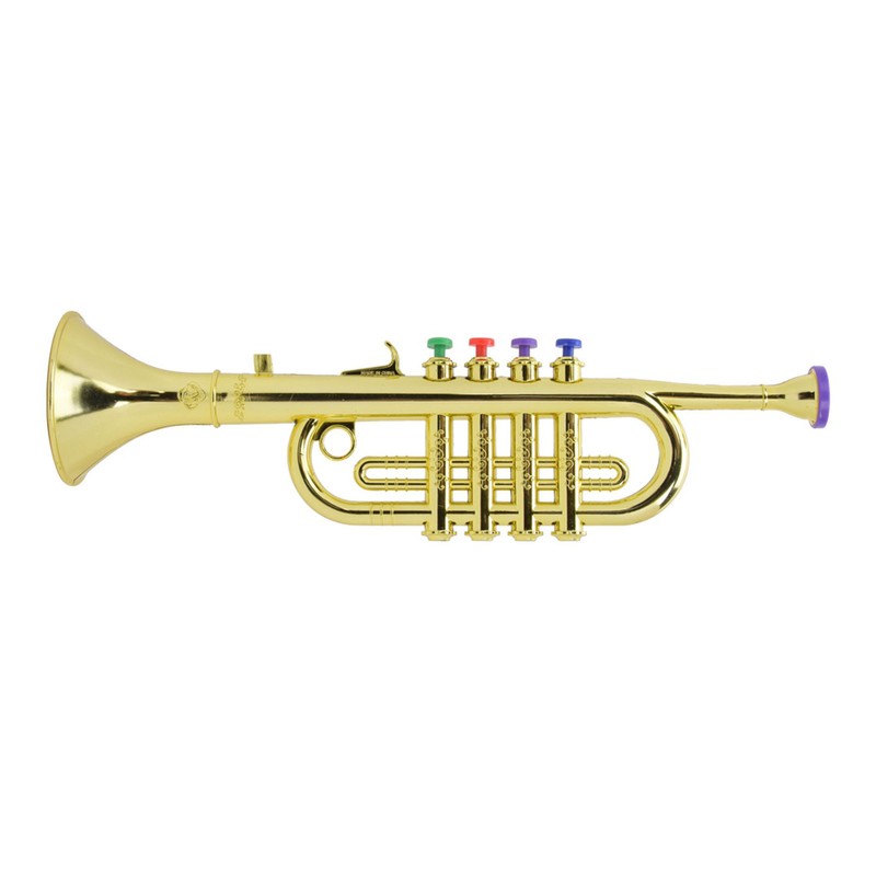 Kid Trumpet Golden Coated Plastic Children Preschool Music Toy Gift