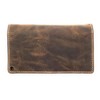 Lemasi Biker Wallet with Chain Natural Hunter Leather Wallet with