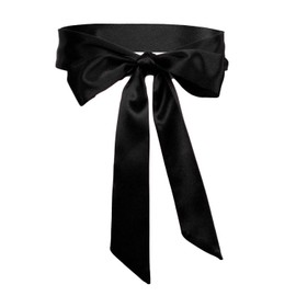 TeeYee Women's Satin Sash Waist Band 170 cm Long Girls Belt Obi Bel, black