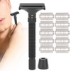 Men Manual Razor Blade Base Set Adjustable Brass Double Edge