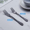 Black Dinner Fork Set, Seeshine 7.8-inch Stainless Steel Shiny Black