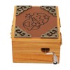 Hand Cranked Music Box Mini Portable Gemini Pattern Retro Style