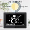 Johnziny Digital Day Clock 7 Inch,Calendar Clock,Dementia Clocks for Seniors,Clock