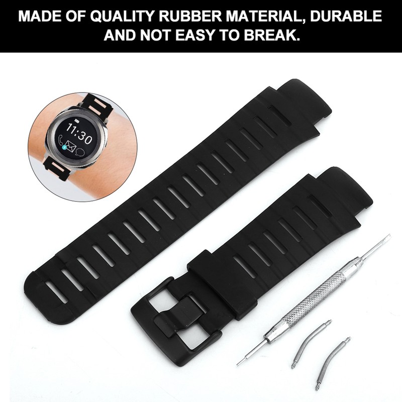 Outdoor Rubber Watchband Watch Strap Replacement Accessory for SUUNTO X-LANDER