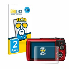 brotect 3D Curved Screen Protector compatible with Olympus OM System Tough TG-7 (2 Pack) - Full Screen Coverage