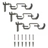 SatoriHome Double Rod Curtain Brackets, Set of 3 – Bronze
