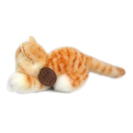Sanei Boeki Graceful Series Original Plush Toy, Crawling Calico Kitten Miya, Gold, Made in Japan, W 4.7 x D 7.1 x H 3.5 inches (12 x 18 x 9 cm)