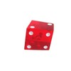 Set of 2 20-25mm D6 Transparent Red Specialty Crooked Dice
