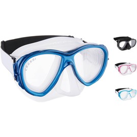 Cressi Samoa Mask - Samoa Mask for Diving and Snorkelling, Transparent/Blue, One Size, Unisex Adult