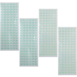 4 Sheets Small Letter Stickers, Mini Heart Shape Alphabet Stickers for Scrapbook, Decoration, Name Decor, Keyboards - Green&Light Green