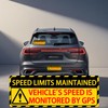 4 PCS Speed Limits Maintained Stickers Vehicle Speed is Monitored