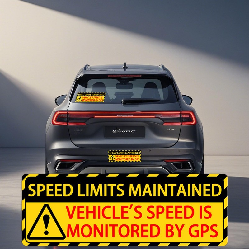 4 PCS Speed Limits Maintained Stickers Vehicle Speed is Monitored