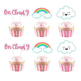 40 piezas en la nube 9 decoración para tartas