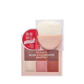 Revlon Blush & Illuminator Palette with Brush 003 Caramel Nude Special Set with Brush Japan Planning 0.3 oz (8.5 g) / REVLON BLUSH & ILLUMINATOR PALETTE (TM) WITH BRUSH CARAMEL NUDE