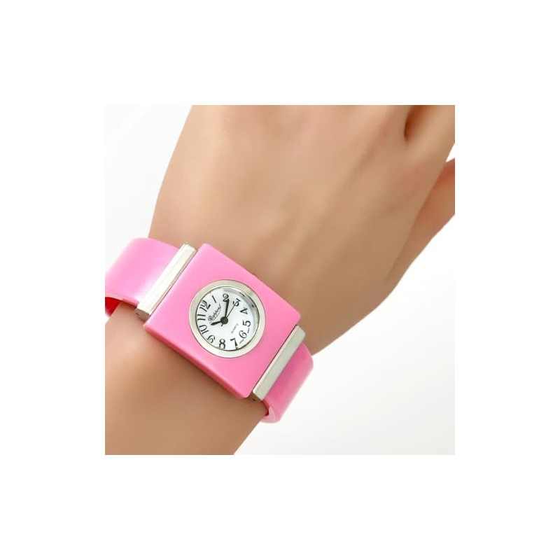 Takeuchi Shoji Rapport 170229 Women's Plastic Bangle Watch, Pink, Pink