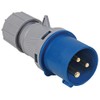 Plug 32A 240V 2P+E Blue, Electrical Mains Plugs/Sockets Industrial Connectors,