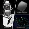 OLEVS Mens Watches Chronograph Analog Quartz Silicone Strap Waterproof Luminous
