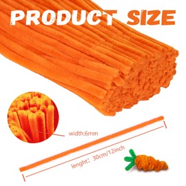 Orange Pipe Cleaners,Art Supplies,200pcs Chenille Stem, Solid Color Pipe Cleaners Set for Pipe Cleaners DIY Art Creative Crafts and Decorations,limpia Pipas,Pipe Cleaner Crafts,Craft Supplies,Crafts