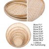 100% Handwoven Flat Wicker Round Fruit Basket Woven Food Storage