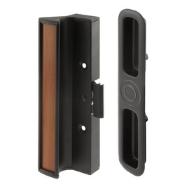 Prime-Line C 1201 Aluminum and Diecast Clamp Style Sliding Door Handle, Black (Single Pack)