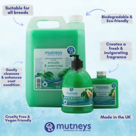 Mutneys Professional Pet Care Avocado and Watercress Dog Shampoo, 500 ml
