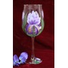 Hand Painted Wine Glasses - Iris Purple (Set of 2)