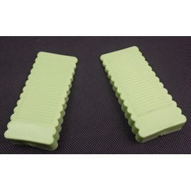 2-Pack Non-Slip Door Wedges – Rubber Gap Stoppers for 4-14mm Spaces, Wall & Floor Protection (Green)