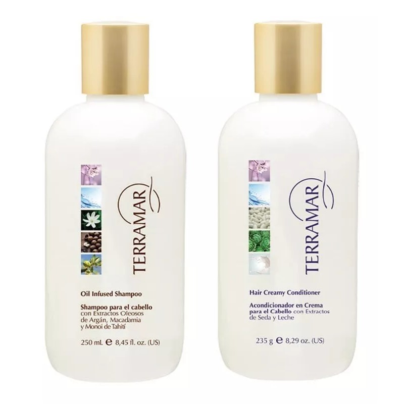 Terramar Shampoo Extracto Argan Y Acondicionador De Seda Set Terramar