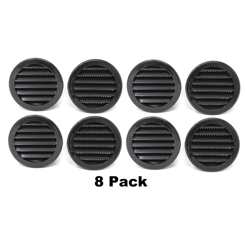 3" Round Plastic Louver Soffit Air Vent Reptile Screen Grille