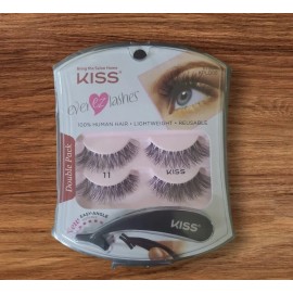 Kiss Ever EZ Lashes Eyelashes Reusable 100% Human Hair New