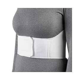 Champion Rib Belt for Women Contoured Female Form Elastic, White, Medium