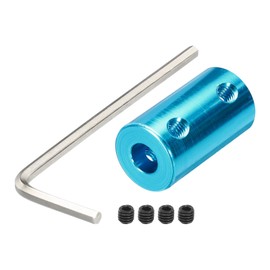 uxcell 6mm to 6mm Shaft Coupler Rigid Coupling Connector L25mm x D14mm Aluminum Alloy for 3D Printers DIY Encoder with 4 Screws & Spanner - 1 Pcs
