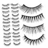 FOMIYES 40pairs Faux Lashes Lightweight Comfortable and Flexible Strip Eyelashes