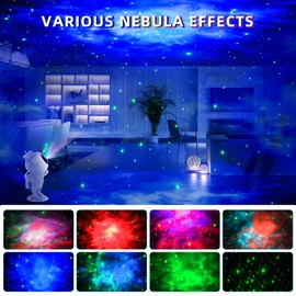 Astronaut Star Projector Night Light - Space Buddy Projector, Galaxy Starry Nebula Ceiling Projection Lamp with Timer and 360°Adjustable, Kids Adults Room Decor, for Bedroom, Game Room etc.