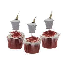 Lunaura Novelty Candles - Unscented Champagne Bottle in Bucket of Ice Party Pick Candle - Set of 12