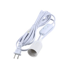 Simple Deluxe 12 Feet Extension Hanging Lantern Pendant Light Cord with E26 Socket, Featuring an On/Off Switch(Bulb Not Included)