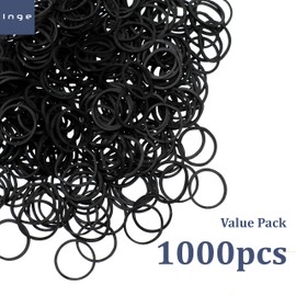 Inge 1000 PCS Black Elastic Hair Bands | Ideal for Daily Use & Versatile Hairstyles | Durable Hair Bands