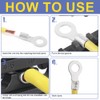 haisstronica Ring Terminals,330PCS Non-Insulated Wire Connectors Kit,Brazed Seam Fork Ring