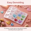 Heart Silicone Mold with Holes Jewelry Resin Casting Molds Heart